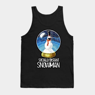 Socially Distant Snowman Tank Top